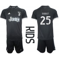 Camiseta Juventus Adrien Rabiot #25 Tercera Equipación Replica 2023-24 para niños mangas cortas (+ Pantalones cortos)